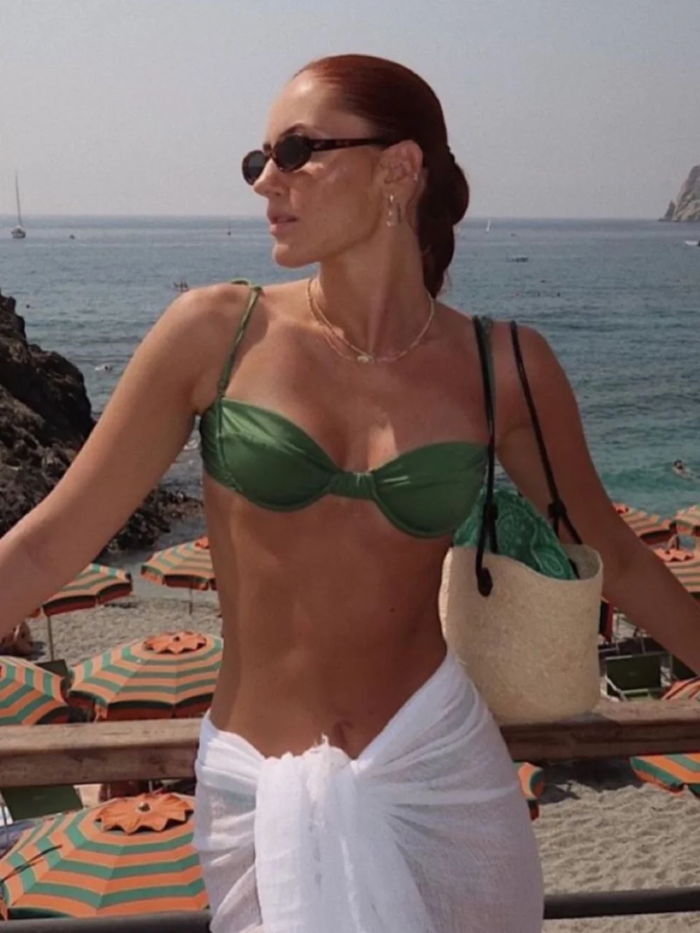 Sommer Swim Green Bikini Set | Ruched Underwire Top & Bottom | Size S | NWT - Picture 1 of 7